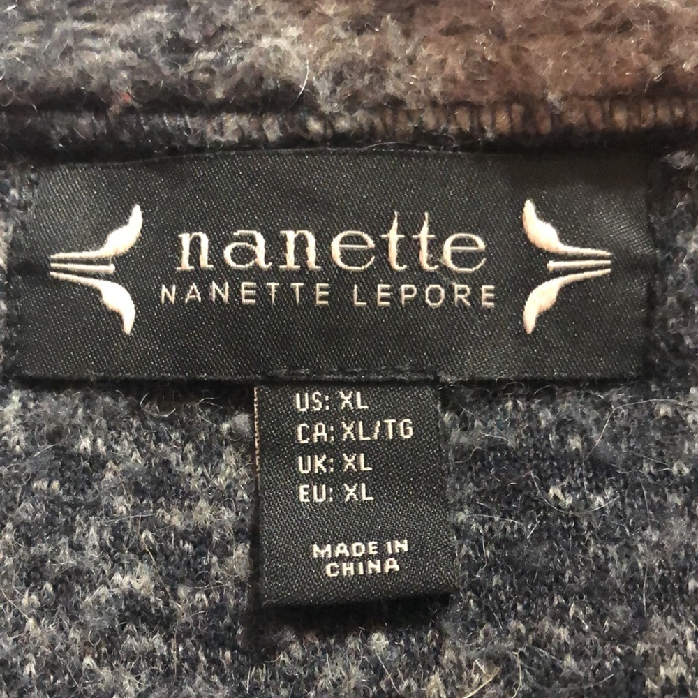 Nanette Lepore Grey Wool shawl collar swing coat single button closure Size XL - Picture 11 of 12